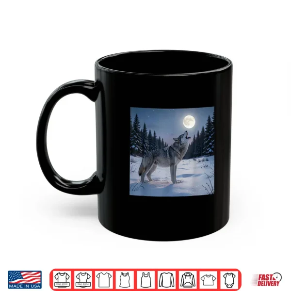 Lone Wolf Howling At The Moon Shirt 3 Mug Lone Wolf Howling at the Moon Shirt