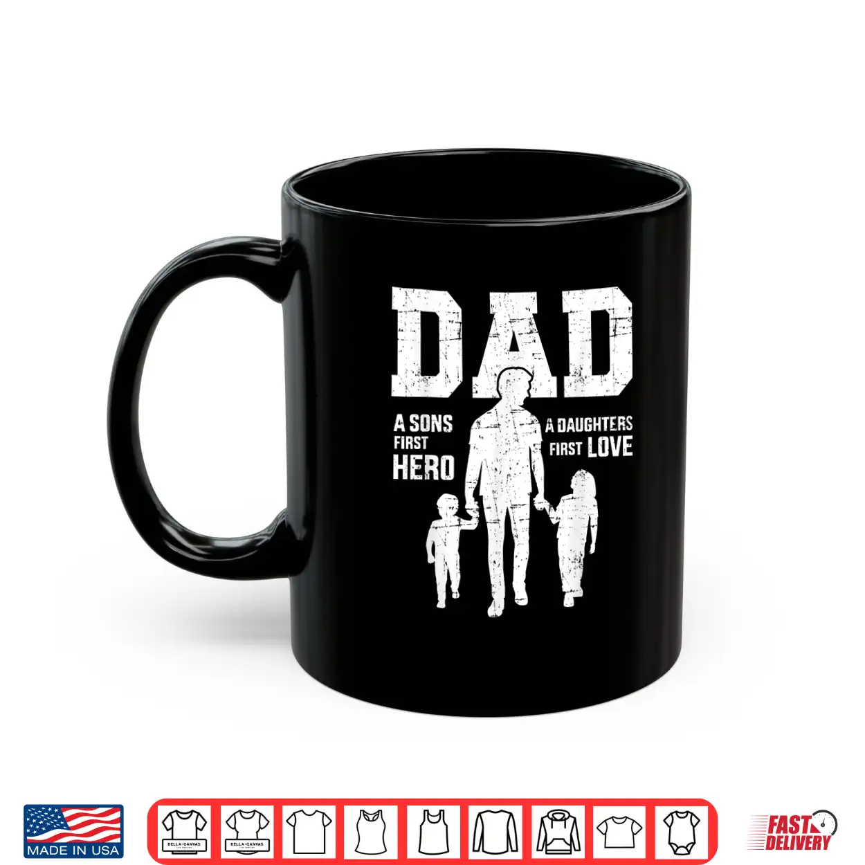 Mens Dad Sons First Hero Daughter Love For Father’S Day Shirt Mens Dad Sons First Hero Daughter Love For Father’S Day Shirt