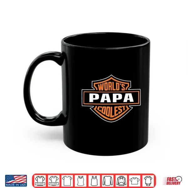 Mug Mens Worlds Coolest PAPA Best Dad In The World Fathers Day Shirt