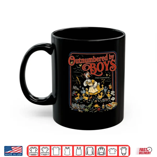 Mug Outnumbered By Boys Goose Funny Boy Mom Life Meme Shirt