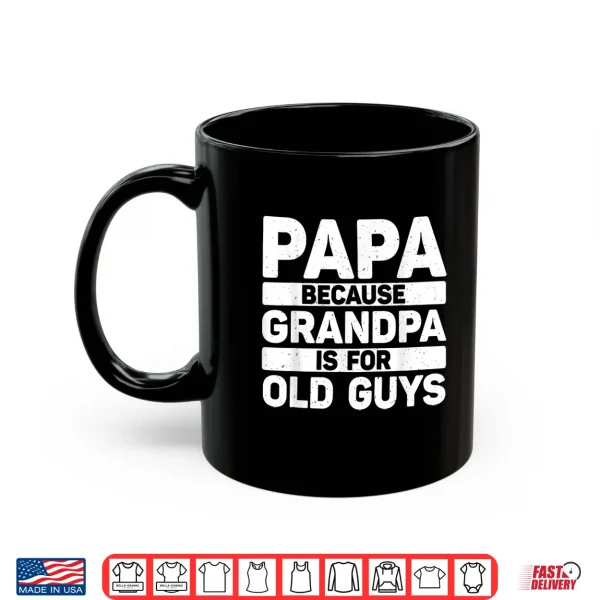 Mug Papa Art for Grandpa Men from Grandkids Fathers Day Papa Shirt