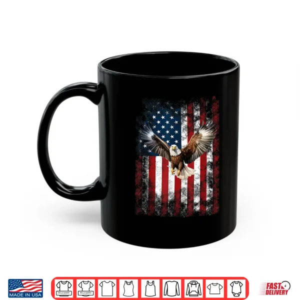 Mug Patriotic Eagle 4th Of July USA American Flag Shirt