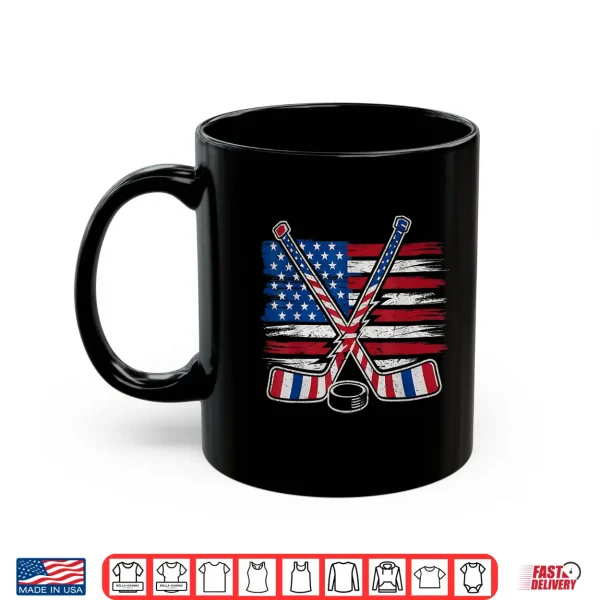 Mug Patriotic Ice Hockey 4th of July USA Independence Day Shirt