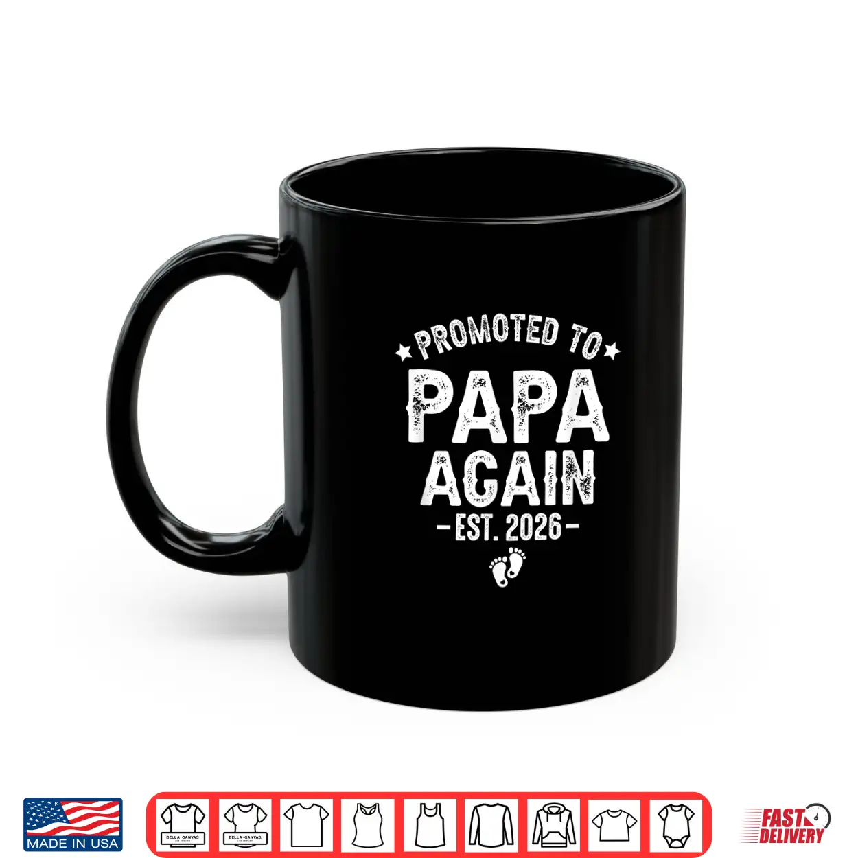 Promoted To Papa Again Est. 2026 Expecting Father Shirt Promoted To Papa Again Est. 2026 Expecting Father Shirt