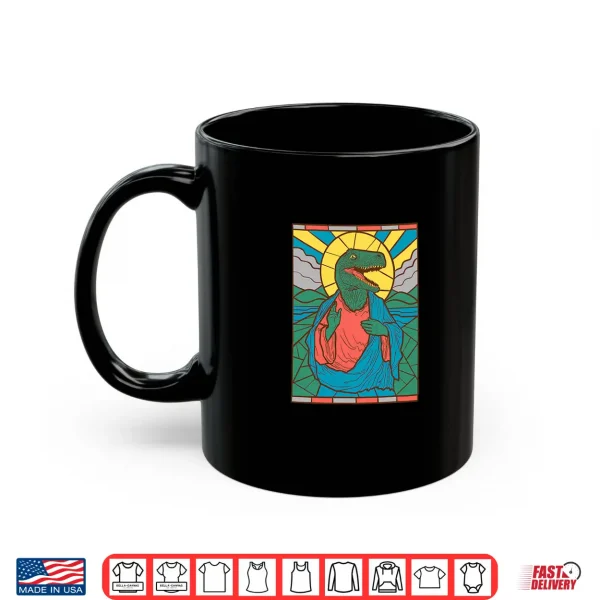 Mug Raptor Jesus Dinosaur Christ Meme Holy Velociraptor Premium Tri Blend Shirt