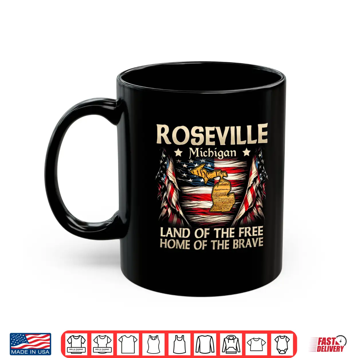 Roseville Michigan Usa Flag 4Th Of July Shirt Roseville Michigan Usa Flag 4Th Of July Shirt