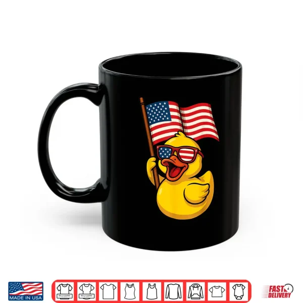 Mug Rubber Duck USA Flag Independence Day Bath Duck Shirt
