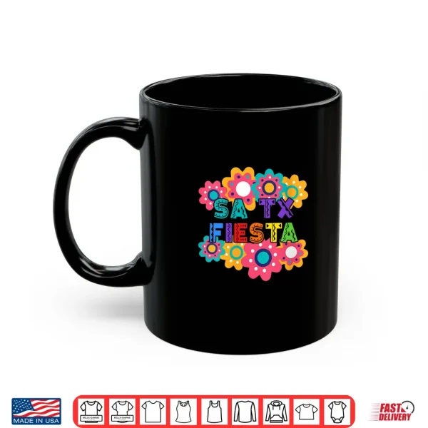 Mug SA TX Fiesta Colorful Flower San Antonio Celebration Shirt