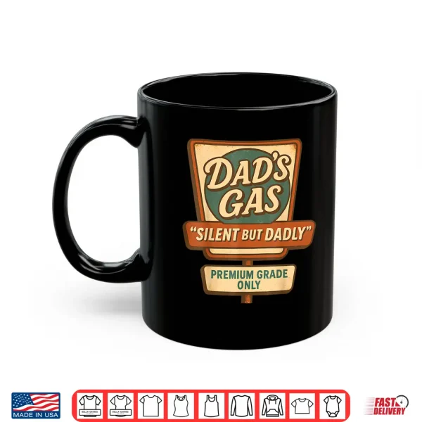 Mug Silent But Dadly Funny Fathers Day Fart Dad Farting Vintage Shirt