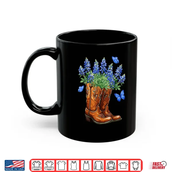 Texas Independence Day Cowgirl Boots & Bluebonnet Flowers Shirt 3 Mug Texas Independence Day Cowgirl Boots Bluebonnet Flowers Shirt