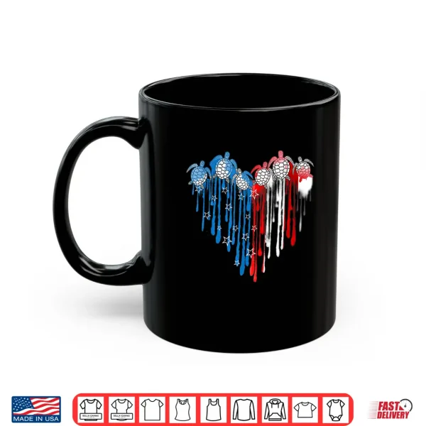 Mug Turtles USA Flag Stars Stripes 4th of July Independence Day Shirt