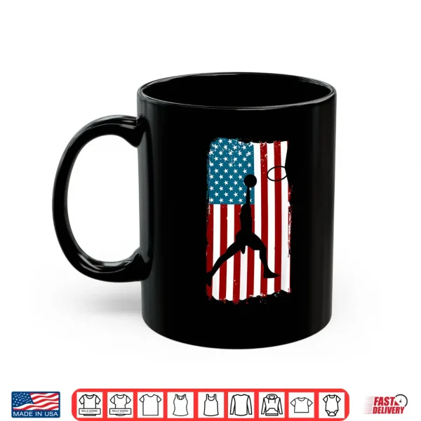 Mug US American Flag Basketball Patriotic Athlete Print For Boys Shirt