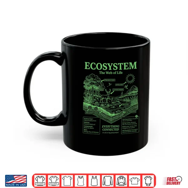 Mug Vintage Ecosystem Biology Diagram Graphic Food Chain Nature Shirt