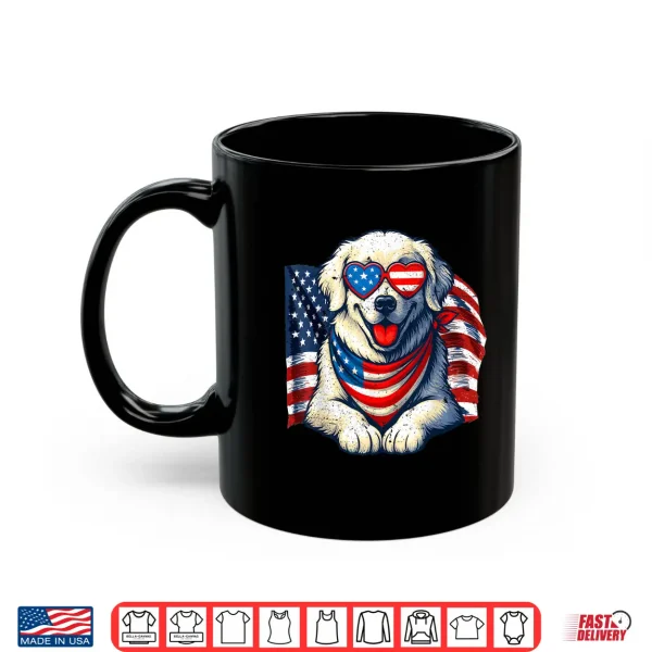 Mug Vintage Great Pyrenees American Flag Love Sunglasses Freedom Shirt