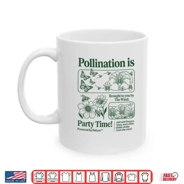 Mug Vintage Pollination Biology Graphic Bees Flowers 90s Nature Shirt