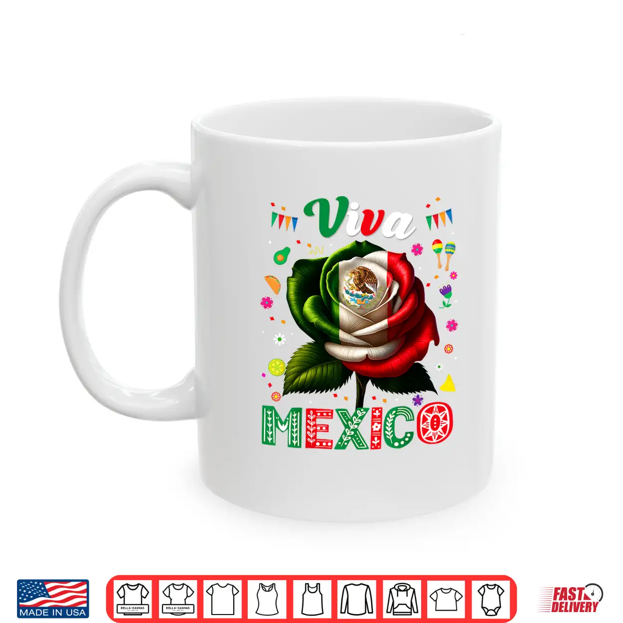 Viva Mexico Flag Rose Flower Independence Day Men Women Kids Shirt Viva Mexico Flag Rose Flower Independence Day Men Women Kids Shirt