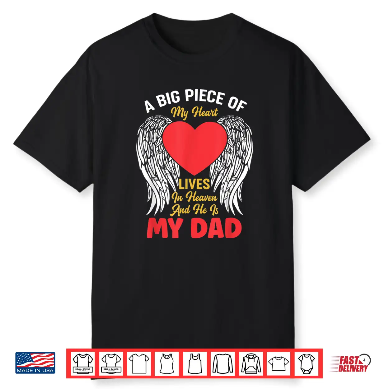 My Dad Is In Heaven Death Men Love Father Shirt My Dad Is In Heaven Death Men Love Father Shirt