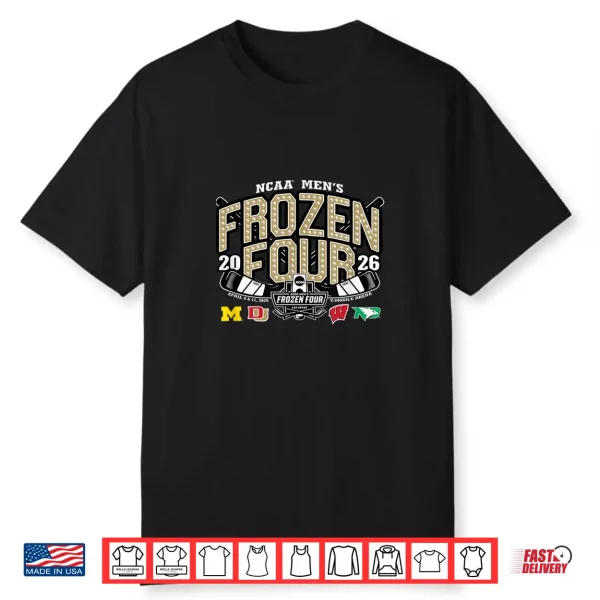 Ncaa Frozen Four 2026 Men’S Hockey Gray Officially Licensed Shirt