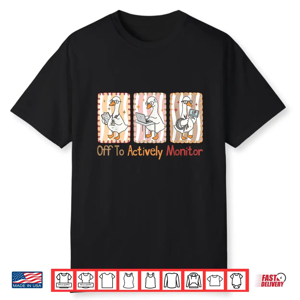 Off To Actively Monitor Funny Teacher State Testing Goose Shirt Off To Actively Monitor Funny Teacher State Testing Goose Shirt