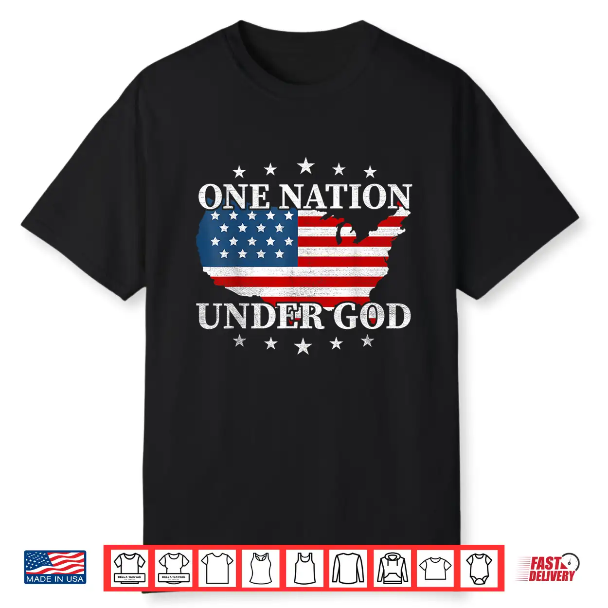 One Nation Under God Us Flag Patriotic American 4Th Of July Shirt One Nation Under God Us Flag Patriotic American 4Th Of July Shirt