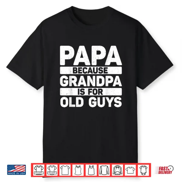 Papa Art For Grandpa Men From Grandkids Father’S Day Papa Shirt