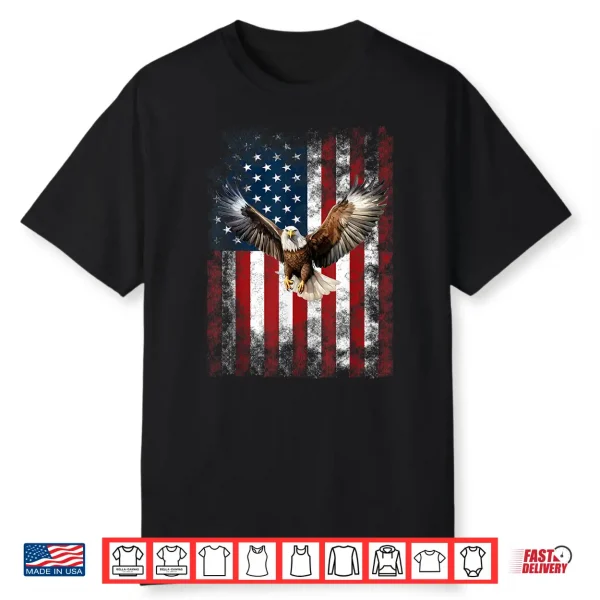 Patriotic Eagle 4Th Of July Usa American Flag Shirt