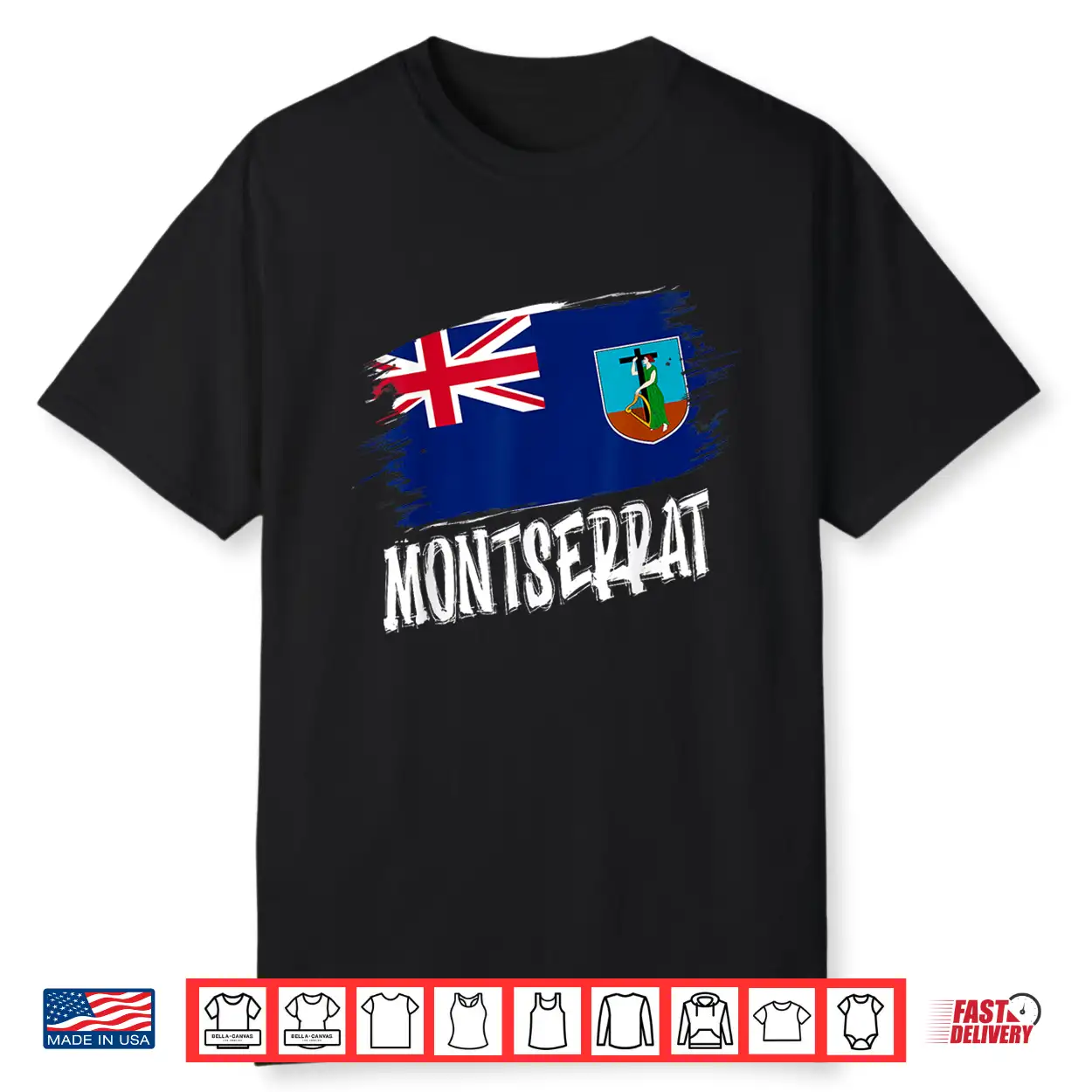 Patriotic Retro Montserratian Flag Montserrat Shirt Patriotic Retro Montserratian Flag Montserrat Shirt