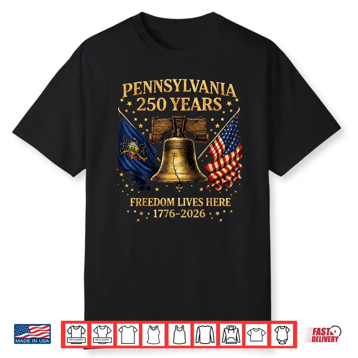 Pennsylvania 250 Years 1776 2026 Vintage Liberty Bell Design Shirt Pennsylvania 250 Years 1776 2026 Vintage Liberty Bell Design Shirt