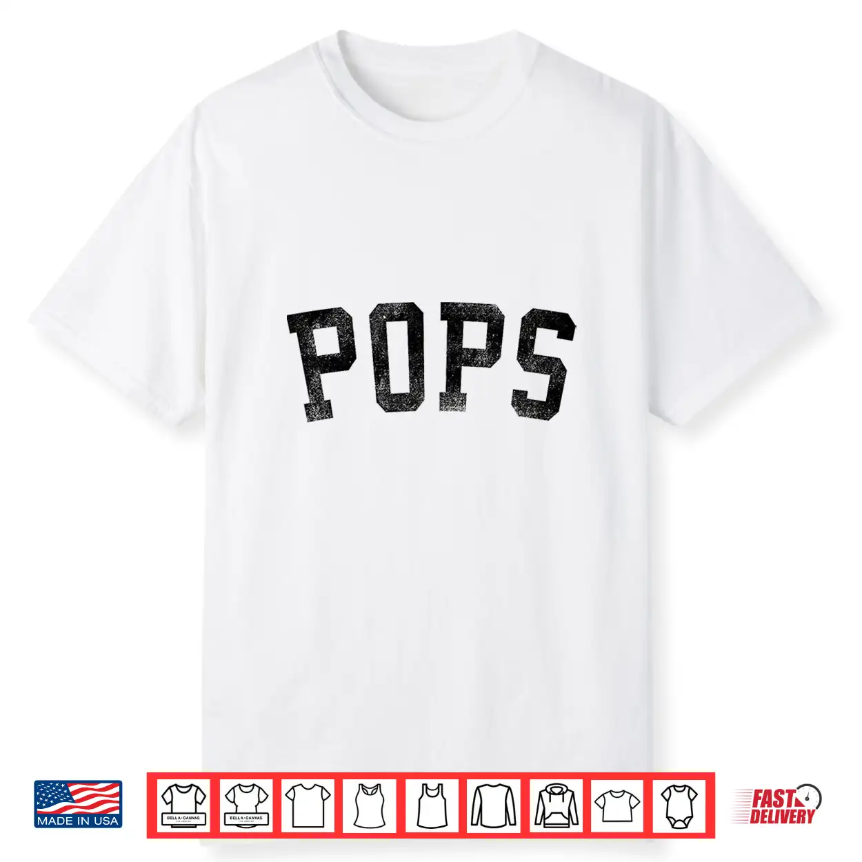 Pops Classic Bold Font Birthday Pops Shirt Pops Classic Bold Font Birthday Pops Shirt