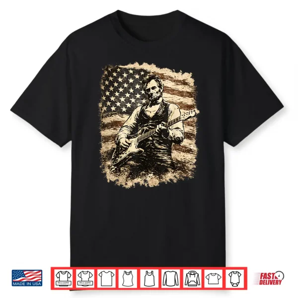 President Abraham Lincoln Playing Guitar Abe Lincoln Shirt