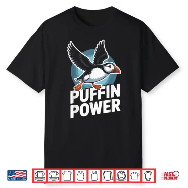 Puffin Diving Bird Lover Seabird Ornithology Shirt