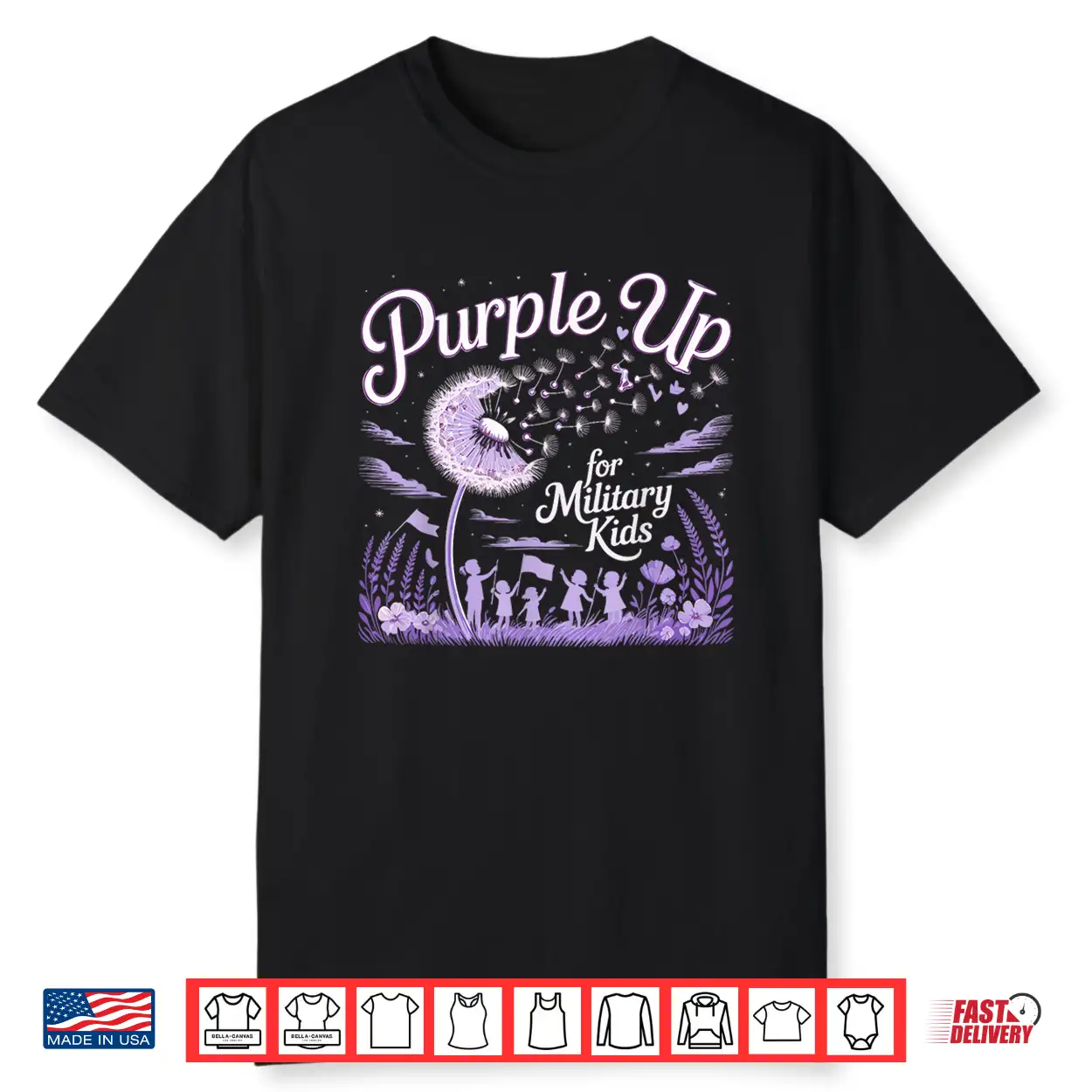 Purple Up For Military Kids Dandelion Child Month Shirt Purple Up For Military Kids Dandelion Child Month Shirt