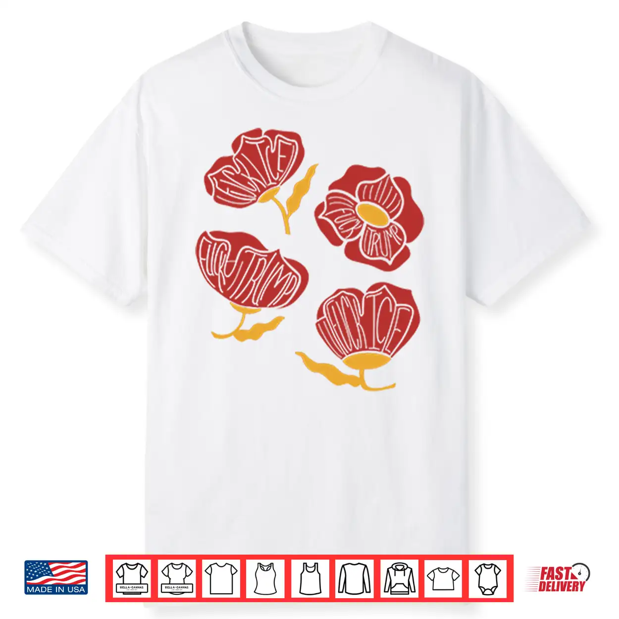 Red Poppy Floral Fuck Trump Shirt Red Poppy Floral Fuck Trump Shirt
