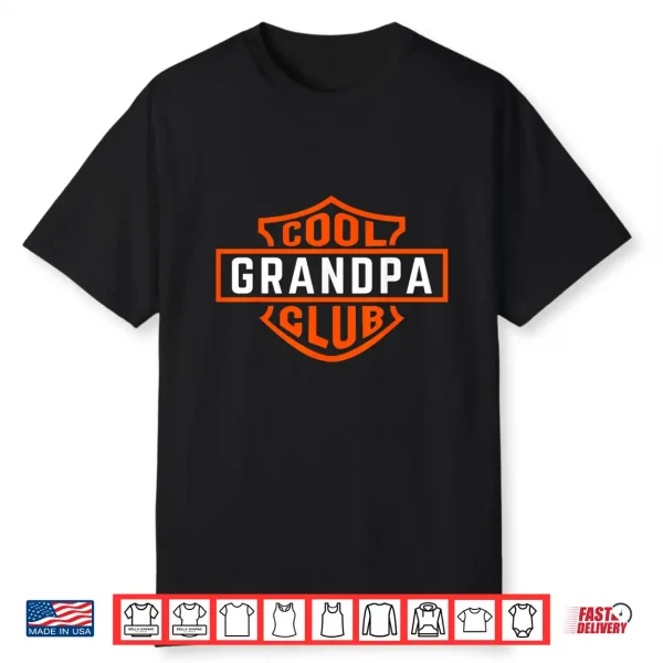Retro Cool Grandpa Club Funny Grandpa Father’S Day For Men Shirt