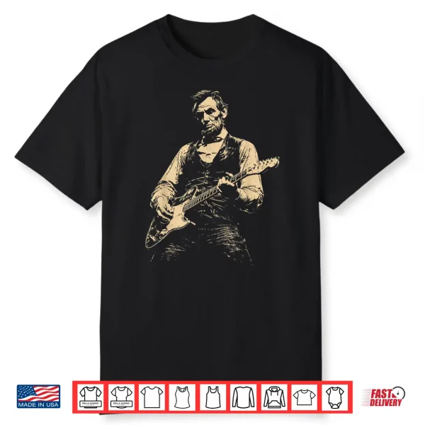 Retro Guitar Playing Abe Lincoln Shirt
