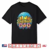 Retro Ice Cream Drip Softball Dad Game Day Dad Father’S Day Shirt