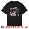 Rocking The Red White And Blue Guitar 4Th Of July Musician Shirt