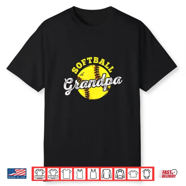 Softball Grandpa Grandfather Father’S Day Shirt