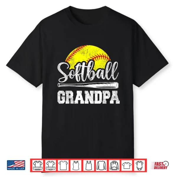 Softball Grandpa Softball Player Game Day Father’S Day Gift Shirt
