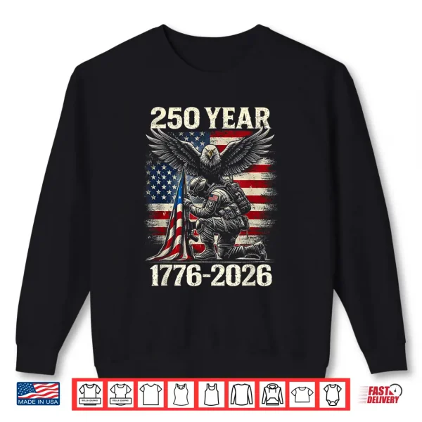 Sweatshirt 250 Years 1776 2026 250th Vintage 4th July Independence Day Shirt