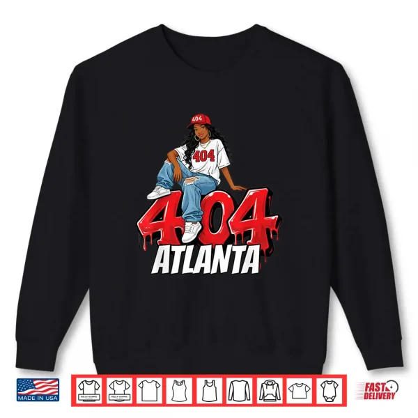 404 Atlanta Georgia Graffiti Black Woman Red Hat Shirt 2 Sweatshirt 404 Atlanta Georgia Graffiti Black Woman Red Hat Shirt
