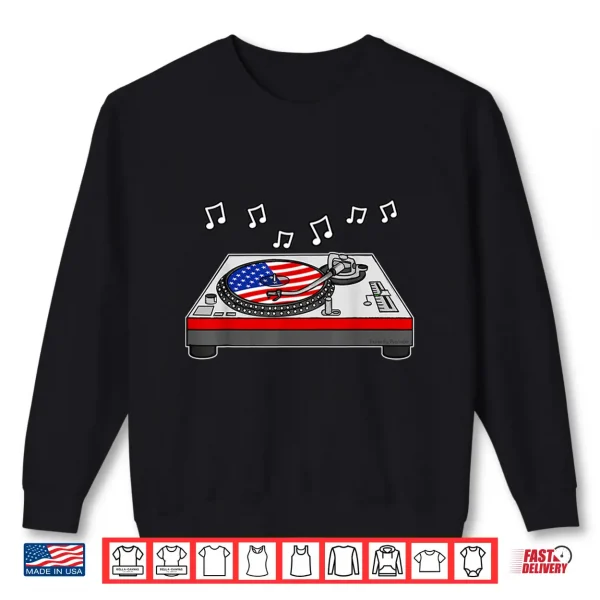Sweatshirt 4th July DJ USA Flag Music Producer Independence Day 2022 Shirt