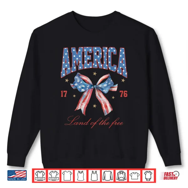 4Th Of July America Coquette Bow Independence Day Patriotic Shirt 2 Sweatshirt 4th Of July America Coquette bow Independence Day Patriotic Shirt