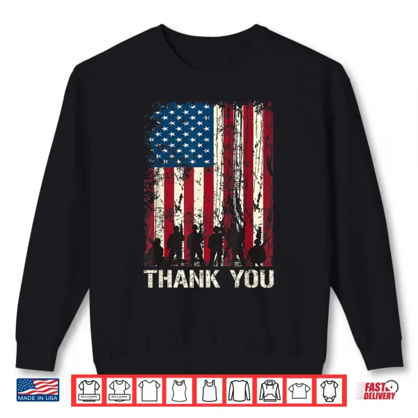 Sweatshirt 4th of July American Flag Independence Day Patriotic Shirt