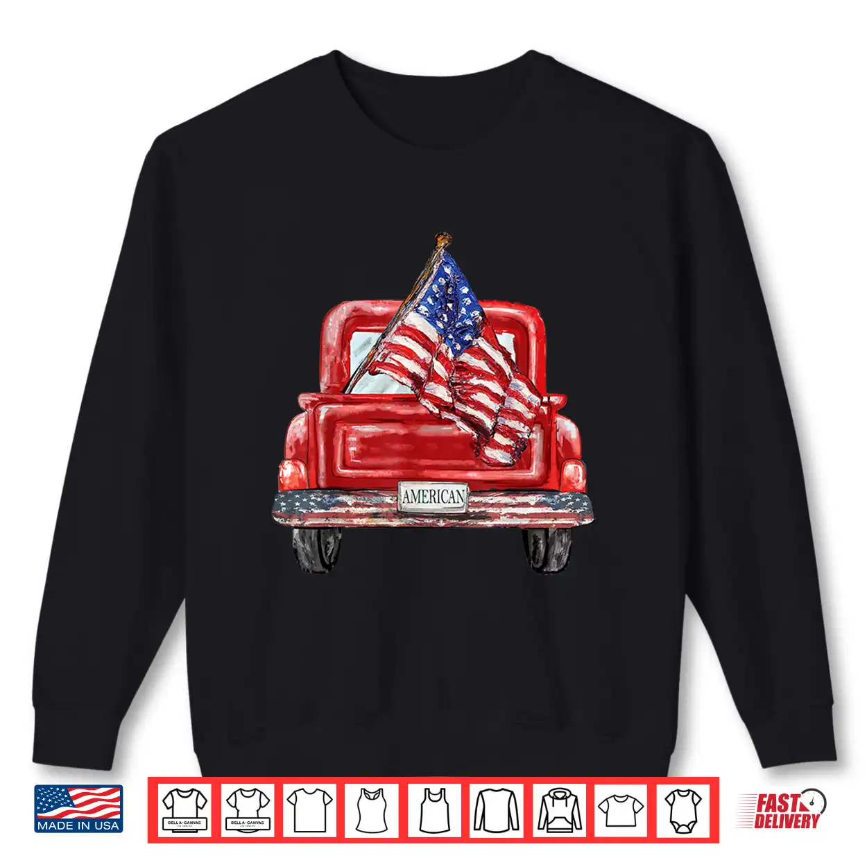 4Th Of July Red Truck American Flag Independence Day Usa Shirt 4Th Of July Red Truck American Flag Independence Day Usa Shirt