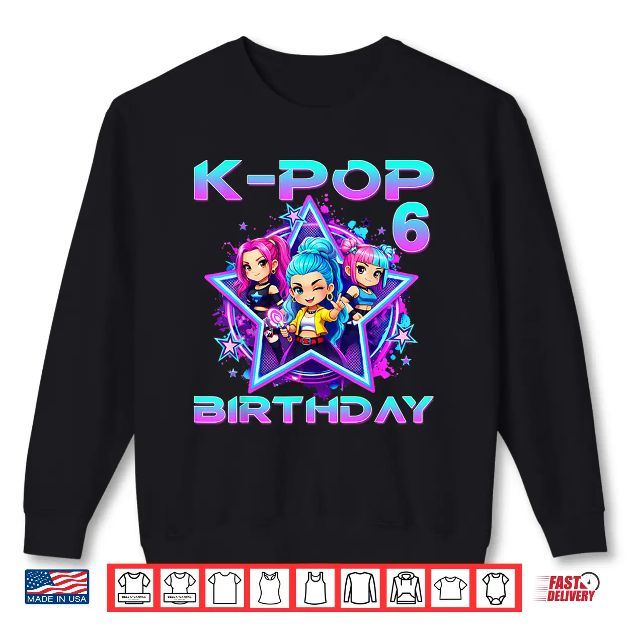 6Th Birthday K Pop 6 Year Old Korean Music Birthday K Pop Shirt 6Th Birthday K Pop 6 Year Old Korean Music Birthday K Pop Shirt