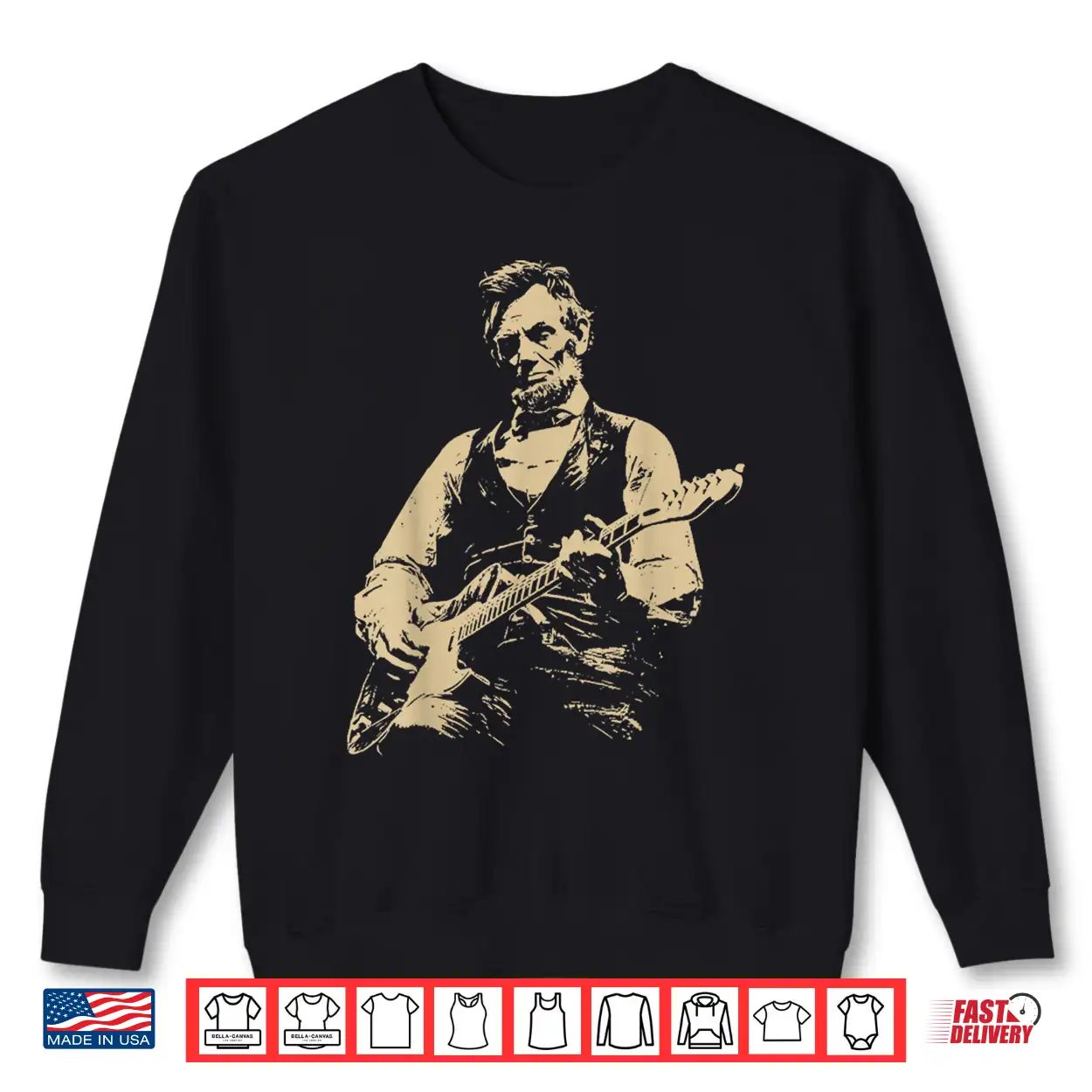 Abraham Lincoln Playing Electric Guitar Rocker Shirt Abraham Lincoln Playing Electric Guitar Rocker Shirt
