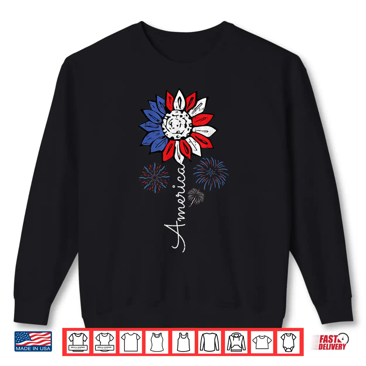 America Sunflower 4Th Of July Independence Day Patriotic Shirt America Sunflower 4Th Of July Independence Day Patriotic Shirt