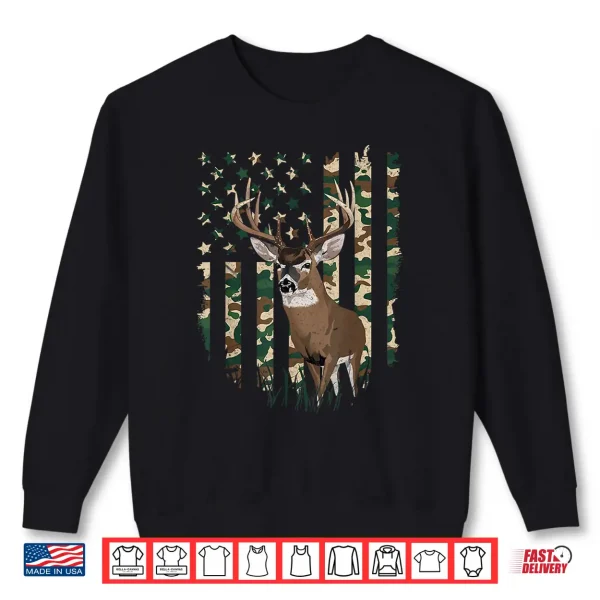 American Flag Deer Hunting Camo Men'S 4Th Of July Dad Shirt 2 Sweatshirt American Flag Deer Hunting Camo Mens 4th of July dad Shirt
