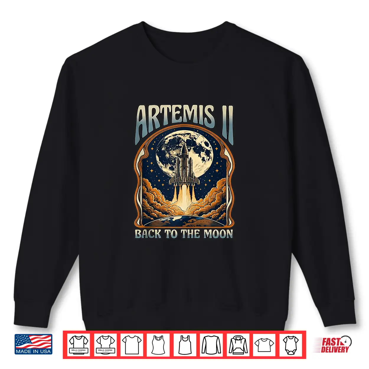 Artemis Ii Back To The Moon Vintage Space Launch Rocket Shirt Artemis Ii Back To The Moon Vintage Space Launch Rocket Shirt